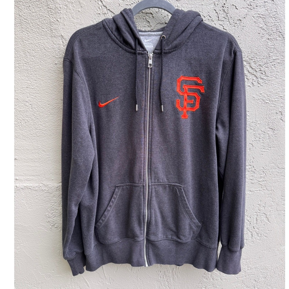 Nike San Francisco Giants MLB Gray Zip Hoodie Streetwear LARGE Athletic